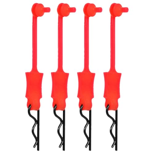 LYEAA 4PCS Karosserie-Clips-Halterung, Universal-Silikon-Karosserie-Clip-Stift mit Befestigungshalterung, RC-Car-Upgrade-Teile, Auto-Festkörper-Schnallenschloss für SCX10 TRX4 D90 Redcat G von LYEAA