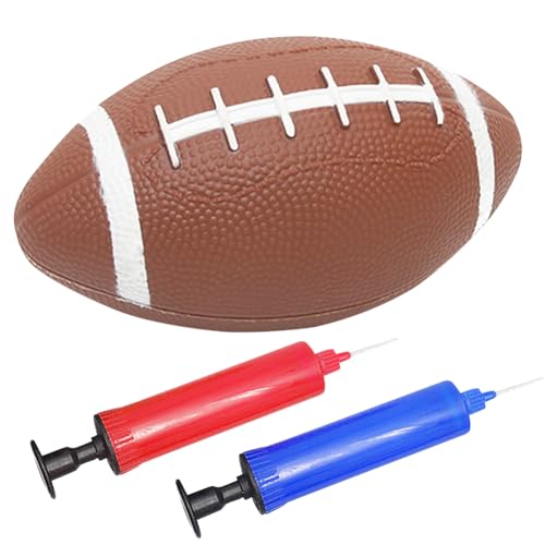 LYEAA American Football Aufblasbares Kinderspielzeug Fußbälle Anti-Rutsch-Teenager-Rugbyball Kinderspielball mit Inflator für Kinderstudenten von LYEAA