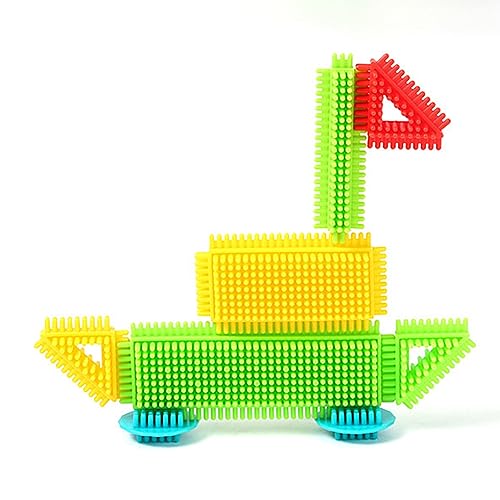 LYEAA Building Block Hände Hirntraining Frühes Bildungsspielzeug Aufbau und Spielen von Borstenformblöcken Kreativität Fantasie für Kinderkind (100pcs) von LYEAA