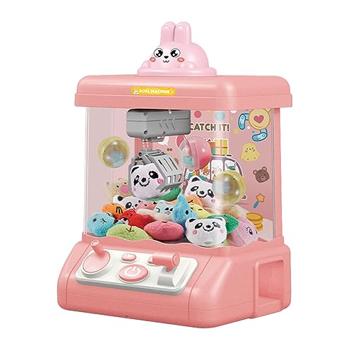 LYEAA Claw Catch Toy Machines mit Musik und leichten starken Grip Automatic Dolls Clip Machine USB Kindergeburtstag Geschenke (Pink) von LYEAA