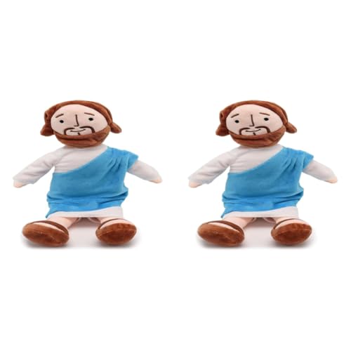 LYEAA Jesus-Plüschpuppe, Stofftier, Jesus-Plüschtier, religiöses Geschenk für Kinder (blau) von LYEAA