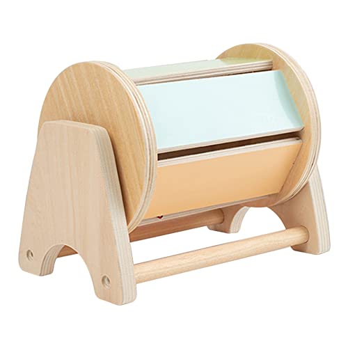 LYEAA Sensorisches Lernspielzeug, rotierendes Farberkennungsinstrument, Zubehör, Montessori-Holz-Spinntrommel für Kleinkinder von LYEAA