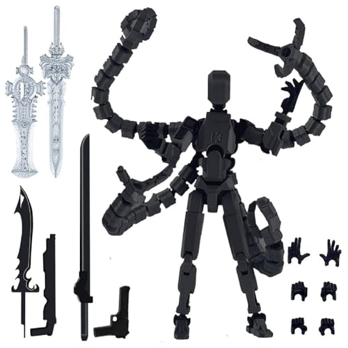 LYEAA T13 Action Figure Bereits Montiert mit Mehreren Zubehörteilen Multi Gelenk Actionfiguren, komplett montiert, mechanisch bewegliches Spielzeug zur Dekoration for Sci-Fi-Enthusiasten von LYEAA