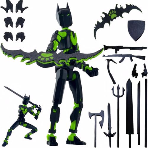 LYEAA T13 Mehrgelenk Actionfiguren mit Mehreren Zubehörteilen, 3D-gedruckte Actionfigur, mehrfach gelenkige Actionfiguren for Schreibtischdekoration von LYEAA