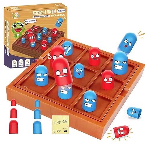 LYEAA Tic Tac Toe Üben Sie Logik-Denken-Solitär-Brettspiel, ungiftig, pädagogisches Brettspiel-Spielzeug, Jungen und Mädchen von LYEAA