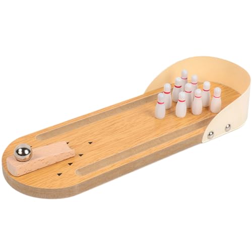 LYEAA Tragbares Tisch-Bowling-Spiel, Desktop-Bowling-Set, Tisch-Mini-Bowling-Spiel-Set mit 10 Pins für Männer, Frauen, Teenager, Kinder von LYEAA