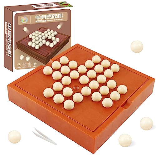 LYEAA Üben Sie Logik-Denken-Solitär-Brettspiel, Tic-Tac-Toe-Spielzeug, ungiftig, pädagogisches Brettspiel-Spielzeug, Kinder von LYEAA