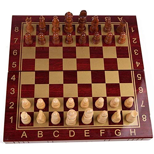 Holzschach, tragbares Schachbrett, Klappbrett, Schachspiel, internationales Schachspiel für die Entwicklung von Party- und Familienaktivitäten von LYFDPN