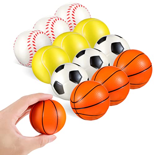 Push Ball Fidget: Stressbälle, Mini-Fußball, Basketball, Stressabbauball for Erwachsene, 2022 Geschenke for Party, 12 Stück/1091/2552 von LYFDPN