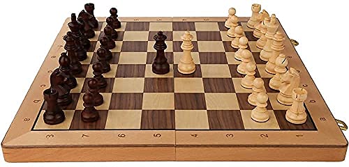 Schachset für Erwachsene und Kinder, Spielset mit Aufbewahrungsfächern für Schachfiguren, handgefertigtes Schachbrettspielset aus Holz von LYFDPN