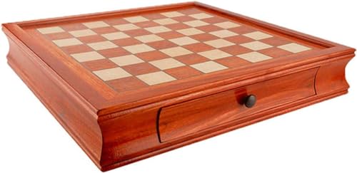 Schachspiel aus Holz, großes Schachspiel mit 3-Zoll-Schachfiguren und Aufbewahrungsschublade, tragbares Reisebrettspiel von LYFDPN