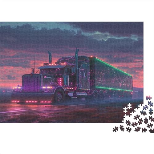 Big Truck Puzzle 1000 Teile,Puzzle Für Erwachsene, Impossible Puzzle,Puzzle Farbenfrohes Legespiel,Geschicklichkeitsspiel Für Die Ganze Familie Puzzel 1000pcs (75x50cm) von LYJSMDAAA