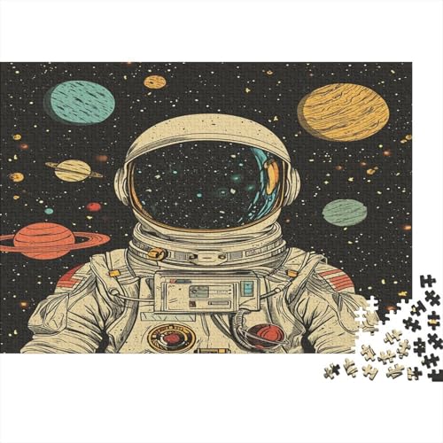 Cartoon Astronaut 1000 Teile Puzzle Für Erwachsene, Hochwertige Recycelbare Materialien Und Druck Puzzlespiel, Familienspiel, Geschenk Für Liebhaber Oder Freunde Puzzel 1000pcs (75x50cm) von LYJSMDAAA