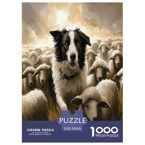 Der Border Collie Puzzles 1000 Teile Schwer Puzzle Spielzeug Pädagogisches Spiel Impossible Herausforderung Spielzeug Für Erwachsene Kinder 70x50cm/1000pcs Der Border Collie Puzzles 1000 Teile Schwer Puzzle Spielzeug Pädagogisches Spiel Impossible Herausforderung Spielzeug Für Erwachsene Kinder 70x50cm/1000pcs von LYJSMDAAA