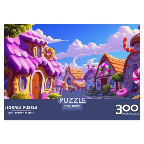 Fantasievolles Dorf Puzzle 300 Pieces - Nachhaltige Spiele Jigsaw Puzzle for Adults | Puzzle 1000 |Premium Quality Jigsaw Puzzle in Panorama Format von LYJSMDAAA