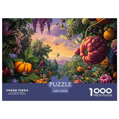 Fruchtparadies Puzzle - 1000 Pieces Premium Quality Jigsaw Puzzle for Adults and Children from 14 Years 2-in-1 Special Edition with Nachhaltige Spiele Motifs von LYJSMDAAA