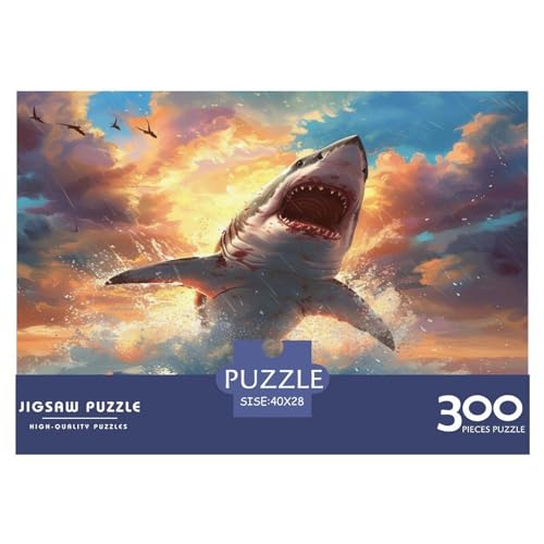 Hai Puzzle 300 Pieces Nachhaltige Spiele Jigsaw Puzzle for Adults and Children from 14 Years，Premium Quality Jigsaw Puzzle in Panorama Format von LYJSMDAAA