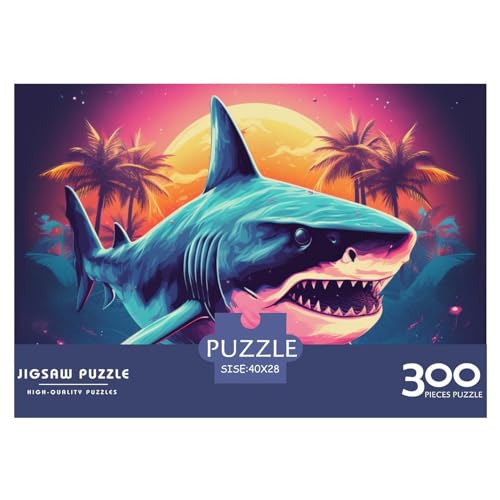 Hais Puzzle 300 Pieces - Nachhaltige Spiele - Jigsaw Puzzle for Adults and Children from 14 Years，Premium Quality Jigsaw Puzzle in Panorama Format von LYJSMDAAA