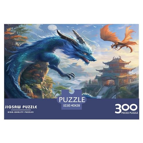 Himmelsdrache Puzzle 300 Pieces Nachhaltige Spiele Jigsaw Puzzle for Adults and Children from 14 Years，Premium Quality Jigsaw Puzzle in Panorama Format von LYJSMDAAA