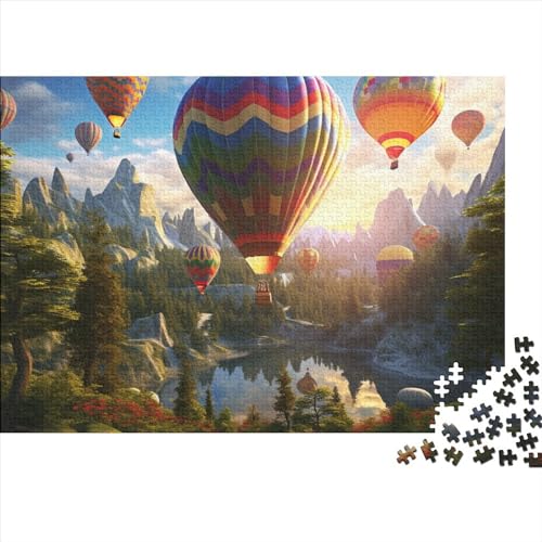 Hot Air Balloon Jigsaw Puzzle -Pädagogische Spiele- 1000 Piece Puzzle for Adults and Children from 14 Years -Premium Quality Jigsaw Puzzle in Panorama Format von LYJSMDAAA