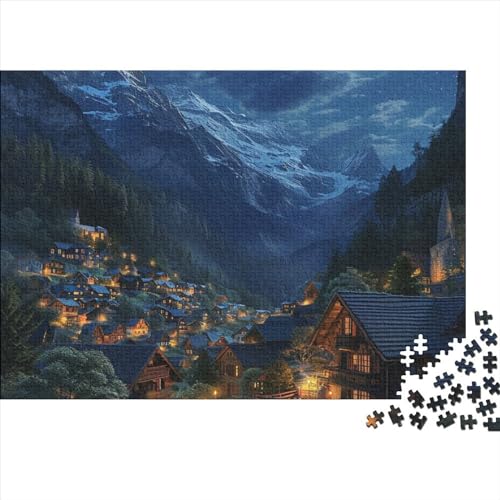 Quaint Little Town 1000 Jigsaw Puzzle, Premium Quality, for Adults and Children from 12 Years Puzzle，Premium Quality Spiele herausfordern Jigsaw Puzzle in Panorama Format von LYJSMDAAA