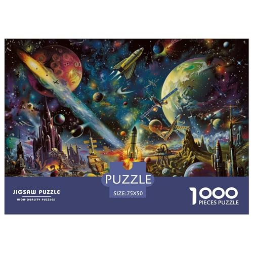 Raumschiff Puzzle 1000 Pieces - Relieve Stress Jigsaw Puzzle for Adults | Puzzle 1000 |Premium Quality Jigsaw Puzzle in Panorama Format von LYJSMDAAA