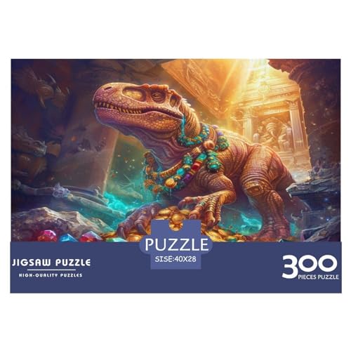 Reicher DinosaurierJigsaw Puzzle, 300 Pieces, Nachhaltige Spiele, Jigsaw Puzzle for Adults and Children Aged 14+，Premium Quality Jigsaw Puzzle in Panorama Format von LYJSMDAAA