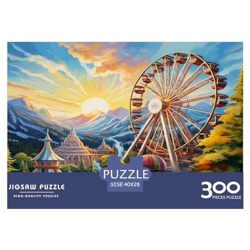 Riesenrad Jigsaw Puzzle 300 Pieces – Nachhaltige Spiele – Puzzle for Adults and Children from 14 Years，Premium Quality Jigsaw Puzzle in Panorama Format von LYJSMDAAA