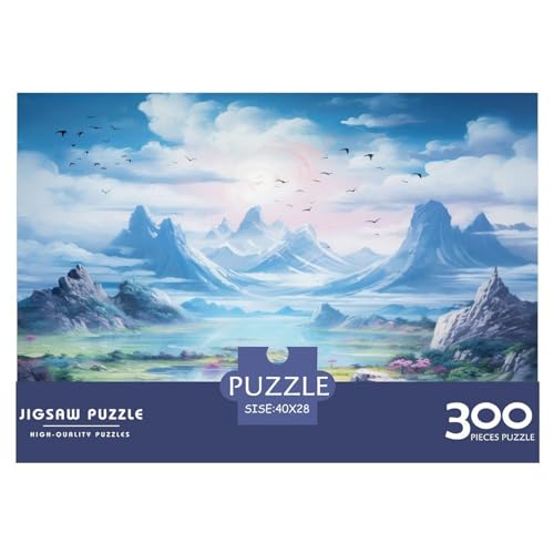 Seen and Snowy Mountains Puzzle 300 Pieces Nachhaltige Spiele Jigsaw Puzzle for Adults and Children from 14 Years，Premium Quality Jigsaw Puzzle in Panorama Format von LYJSMDAAA