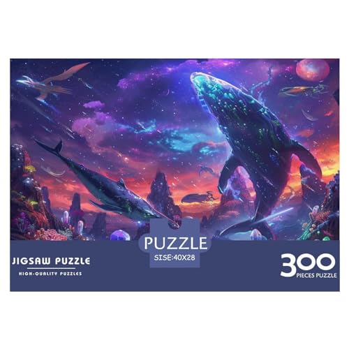 Sky Walfisch Puzzle 300 Pieces Nachhaltige Spiele Jigsaw Puzzle for Adults and Children from 14 Years，Premium Quality Jigsaw Puzzle in Panorama Format von LYJSMDAAA