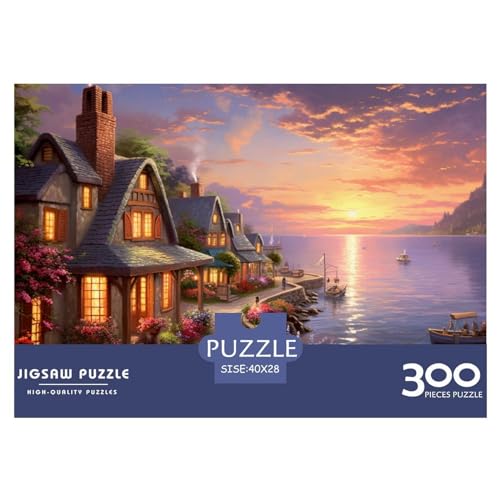 Sonnenuntergang über dem Hafen Puzzle 300 Pieces - Nachhaltige Spiele Jigsaw Puzzle for Adults | Puzzle 1000 |Premium Quality Jigsaw Puzzle in Panorama Format von LYJSMDAAA