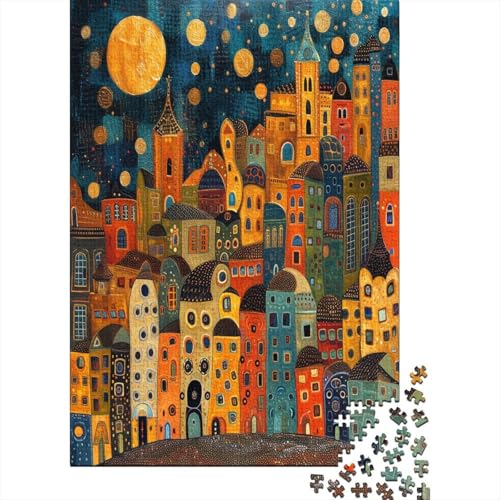 Stadt Puzzle 1000 Teile,Puzzle Für Erwachsene, Impossible Puzzle,Puzzle Farbenfrohes Legespiel,GesKükenlichkeitsspiel Für Die Ganze Familie Puzzel 1000pcs (75x50cm) von LYJSMDAAA