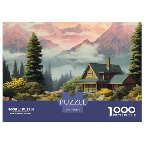 Süße LandschaftJigsaw Puzzle, 1000 Pieces, Nachhaltige Spiele, Jigsaw Puzzle for Adults and Children Aged 14+，Premium Quality Jigsaw Puzzle in Panorama Format von LYJSMDAAA