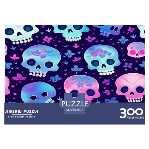 Totenkopf Puzzle 300 Pieces - Nachhaltige Spiele Jigsaw Puzzle for Adults | Puzzle 1000 |Premium Quality Jigsaw Puzzle in Panorama Format von LYJSMDAAA