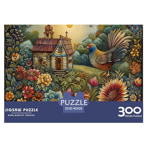 Vögel und Blumen Jigsaw Puzzle 300 Pieces – Nachhaltige Spiele – Puzzle for Adults and Children from 14 Years，Premium Quality Jigsaw Puzzle in Panorama Format von LYJSMDAAA