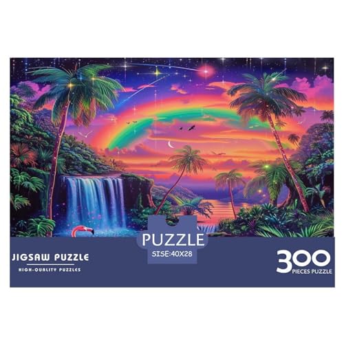 Wald Regenbogen Puzzle 300 Pieces - Nachhaltige Spiele - Jigsaw Puzzle for Adults and Children from 14 Years，Premium Quality Jigsaw Puzzle in Panorama Format von LYJSMDAAA