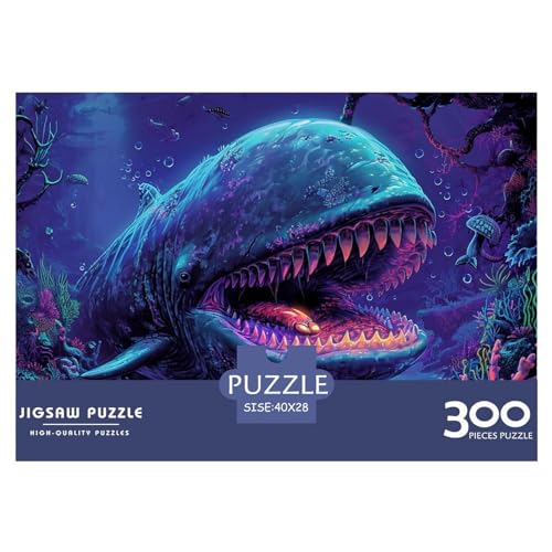 Walfisch Puzzle 300 Pieces - Nachhaltige Spiele - Jigsaw Puzzle for Adults and Children from 14 Years，Premium Quality Jigsaw Puzzle in Panorama Format von LYJSMDAAA