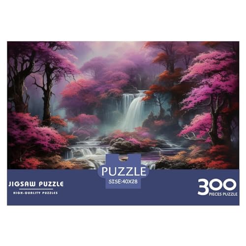 Wasserfälles Puzzle Nachhaltige Spiele 300 Pieces Puzzle for Adults and Children from 14 Years,Premium Quality Jigsaw Puzzle in Panorama Format von LYJSMDAAA