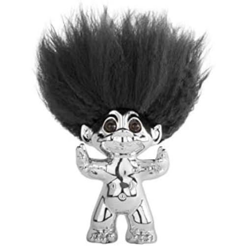 LYKKETROLD Good Luck Troll - Gjøl Trold 9 cm - Chrom (92914) von LYKKETROLD