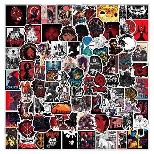 LYLSDSB 100pcs Anime Berserk Stickers Waterproof Vinyl Aufkleber für Laptop Wasserflaschen Autos Motorrad Fahrrad Skateboard Bumpers Luggage,Ästhetisch Aufkleber for Jugendliche Kinder von LYLSDSB