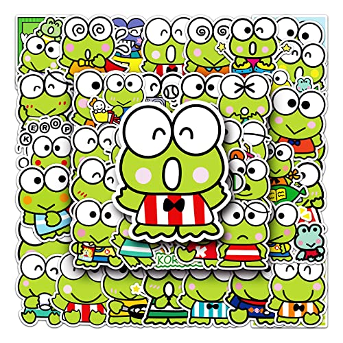 LYLSDSB 53 Stück Big Eye Frosch Aufkleber Niedlich Tier Frog Sticker für Laptop Skateboard Auto Motorrad Gitarre Refrigerator Gepäck,Wasserdicht Vinyl Cartoon Aufkleber Decals für Kinder Jugendliche von LYLSDSB