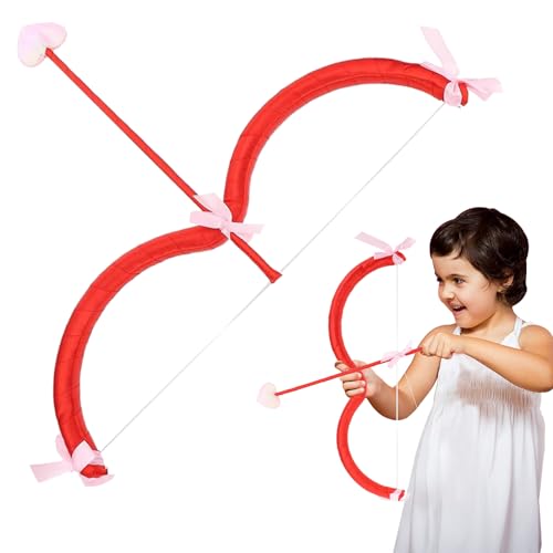 LYNBLY Amor Bogen und Pfeil Set, Valentinstag Cosplay Zubehör, Amor Requisite, Foto-Requisiten, Cosplay Karneval Mottoparty Geschenk Für Mann Frauen Kinder von LYNBLY