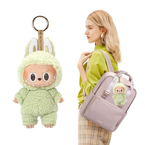 Labubu Plush Keychain, 17cm Labubu Monster Keychain, Labubu Kuscheltier, Labubu Plüsch Schlüsselanhänger, Labubu Plush Doll, Labubu Puppe, Geschenke für Jungen und Mädchen(Grün) von LYNBLY