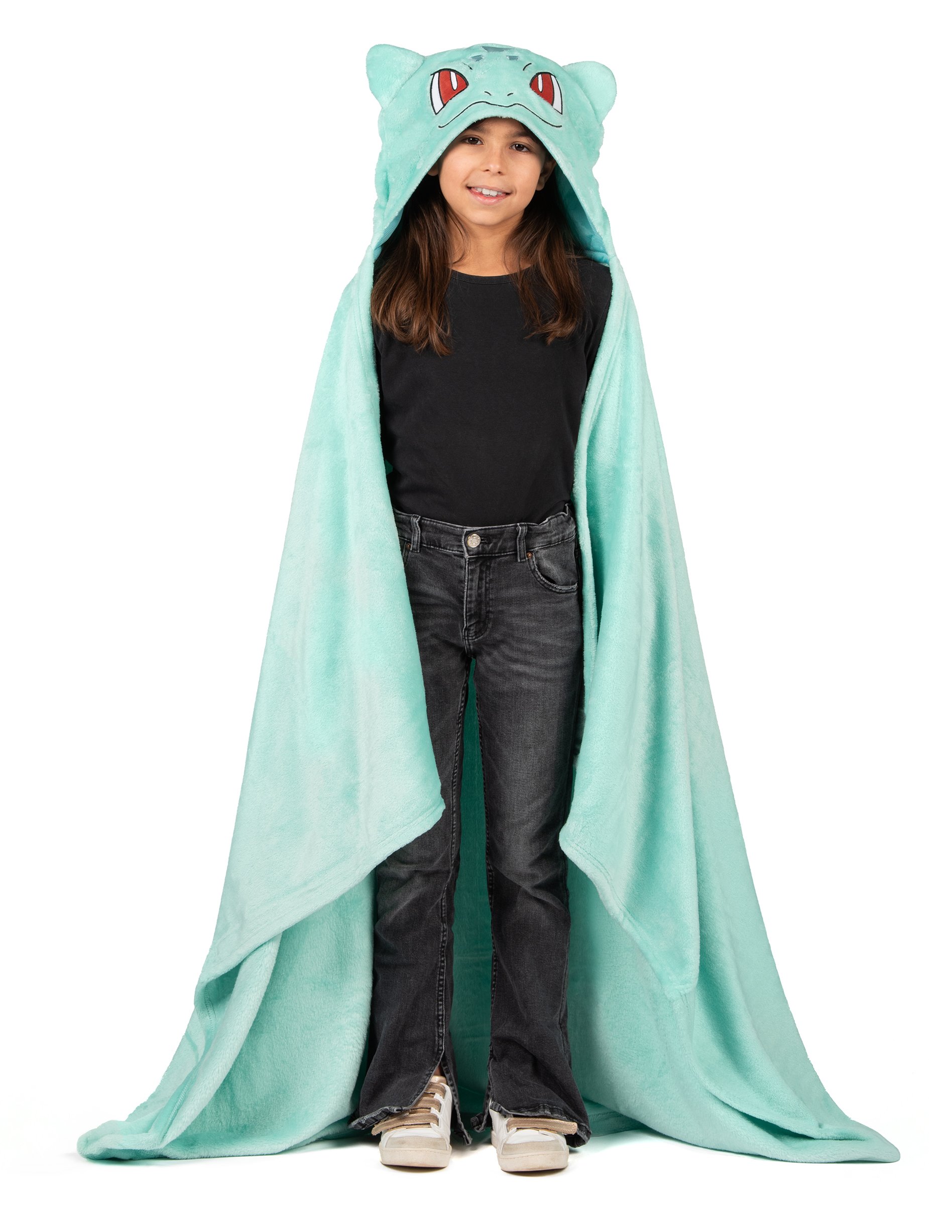 Pokemon Bulbizarre Kapuzen Fleece Plaid für Kinder Pokemon Bulbizarre Kapuzen Fleece Plaid für Kinder von LYO