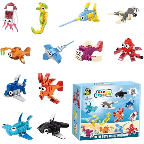 LYPPUL 12 Stück Meerestiere Mini Bausteine Set, Mini Bausteine Tiere Konstruktionsspielzeug, mini bausteine Meereslebewesen, Mitgebsel Kindergeburtstag für Kinder Kreative Kinder Mitgebsel LYPPUL 12 Stück Meerestiere Mini Bausteine Set, Mini Bausteine Tiere Konstruktionsspielzeug, mini bausteine Meereslebewesen, Mitgebsel Kindergeburtstag für Kinder Kreative Kinder Mitgebsel von LYPPUL
