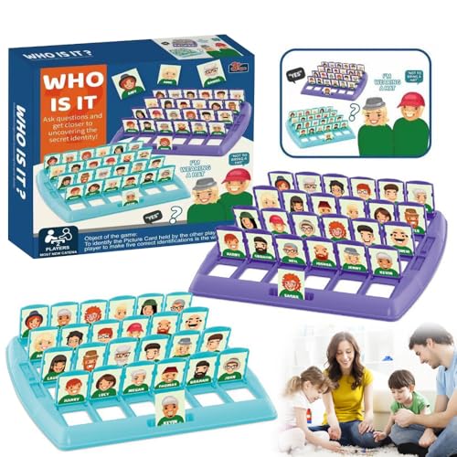 LYPPUL Wer Ist Es Spiel, Wer Ist Es Lustiges Ratespiel Brettspiel, Family Erraten Spiele, Wer Bin Ich Spiel, Guess Who Whats Their Name, Logische Argumentation Puzzle Spielzeug für Kinder ab 6 Jahren von LYPPUL