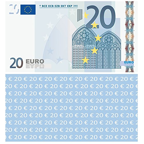 LYSCO® 20 Euro Spielgeld - verkleinert auf 75% des Originals, 100 Stück von LYSCO