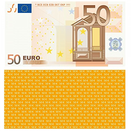 LYSCO 50 Euro Spielgeld - verkleinert auf 75% des Originals, 100 Stück von LYSCO