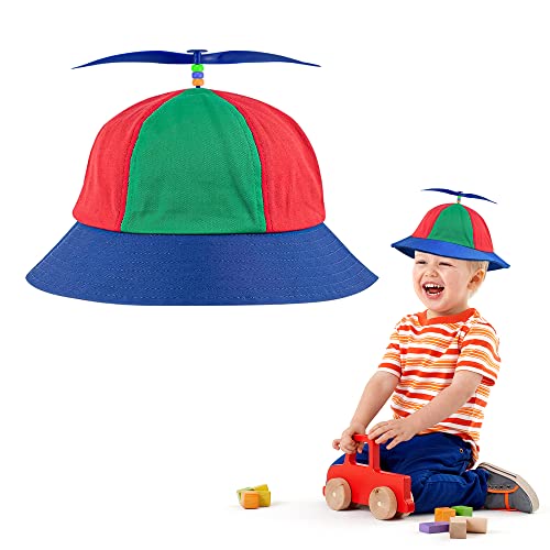 LYTIVAGEN Kinder Propeller Mütze Bunte Helikopter Mütze Baseball Cap mit Propeller Kinder Hubschrauber Mütze Lustige Propeller Cap Hubschrauber Kappe Helikopter Kappe Hut für Fasching Karneval von LYTIVAGEN