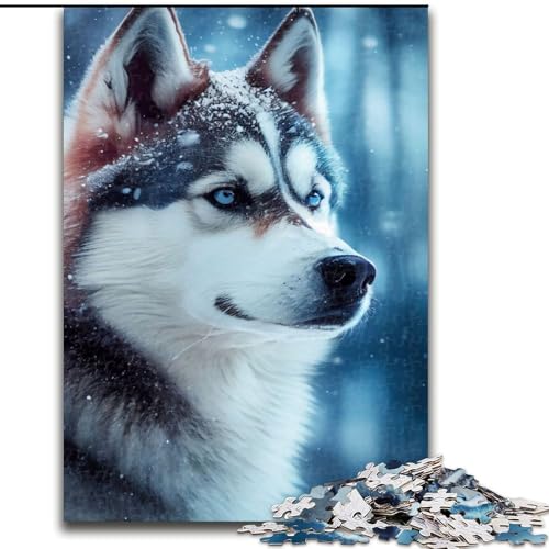 1000-teiliges Puzzle Husky Snowing, unmögliches Puzzle für Erwachsene, Größe 50x75cm, anspruchsvolles Denkspiel – entspannendes Spielzeug für Teenager 1000-teiliges Puzzle Husky Snowing, unmögliches Puzzle für Erwachsene, Größe 50x75cm, anspruchsvolles Denkspiel – entspannendes Spielzeug für Teenager von LYXIANY